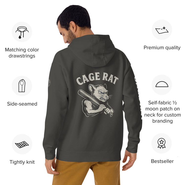 Cage Rat Hoodie – Built Different, Made to Grind